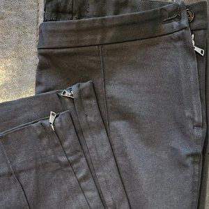 Dolce & Gabbana Trousers Black Stretch 98%Cotton Size 42 Straight Leg Dress Pant